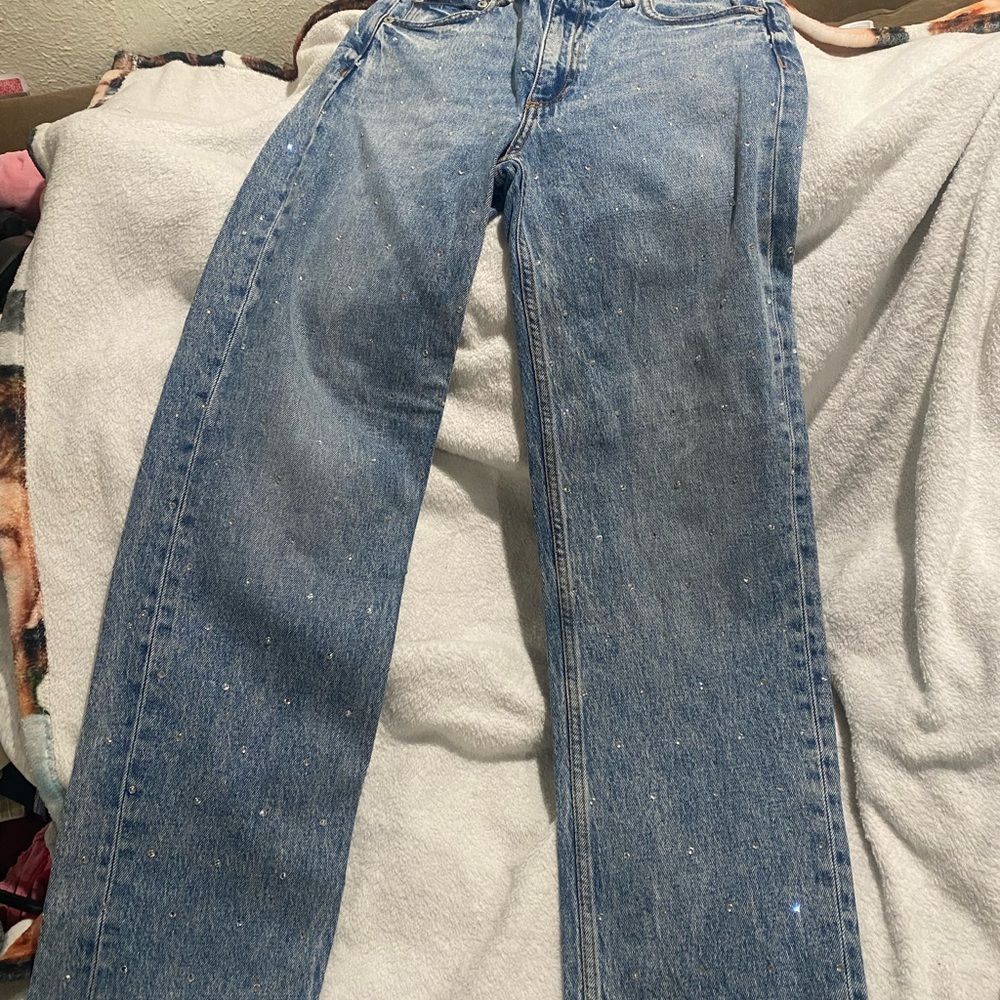 rag & bone Blue Straight Leg Women's Jeans
